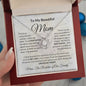 To My Caring Mom || Love You Love Knot Necklace || Special Gift For Mom From Son || Sentimental Message Card Jewelry for Mother's Day Gift
