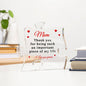 Engraved Acrylic Block Puzzle - Perfect Birthday Gift for Mom - Commemorative Decorative Gift - Inspirational and Creative Small Gift - Holiday Accessory.