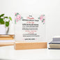 I LOVE YOU Acrylic Square Desk Plaque Gifts For Daughter- Daughter Gifts From Mom,  For Birthday, Graduation, Wedding , Gifts For Daughter
