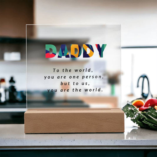 Acrylic Square Plaque for Father's day || Dad Gift, Anniversary, Birthday, Father's Day Gift for Grandpa Dad Daddy From Kids
