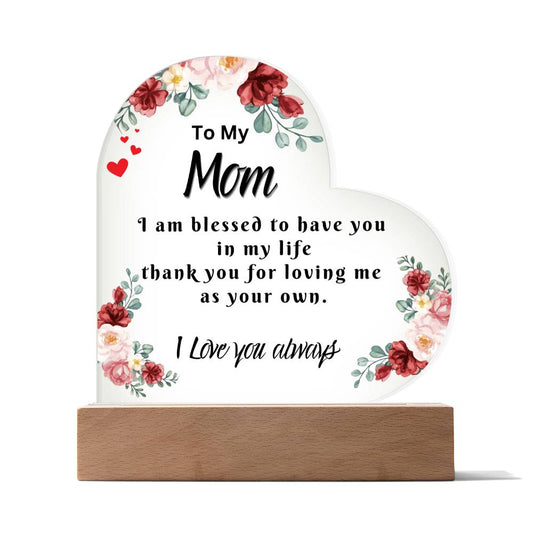 Gifts For Mom, Mom Birthday Gifts - I Love You Mom Acrylic Keepsake Christmas Gifts For Mom From Son Daughter, Birthday Card For Mom - Cute Decorations Mother's Day Gift Ideas