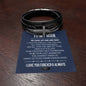 To My Man, Men's Cross Bracelet Husband Gifts from Wife || I Love You Forever and Always Bracelets || Anniversary Birthday Christmas  Gifts for Men, Son and Grandson.