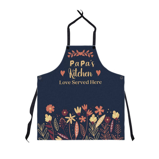 Papa's Kitchen Grill Apron Father's day Gift - Men's Funny Chef Cooking Grilling BBQ Apron with 2 Pockets - Birthday Father's Day Christmas...
