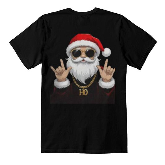 Men's Comfy Short Sleeve Crew Neck Tee | Cool Santa Claus Print T-shirt for Summer Outdoor Activity