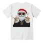 Men's Comfy Short Sleeve Crew Neck Tee | Cool Santa Claus Print T-shirt for Summer Outdoor Activity