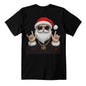 Men's Comfy Short Sleeve Crew Neck Tee | Cool Santa Claus Print T-shirt for Summer Outdoor Activity