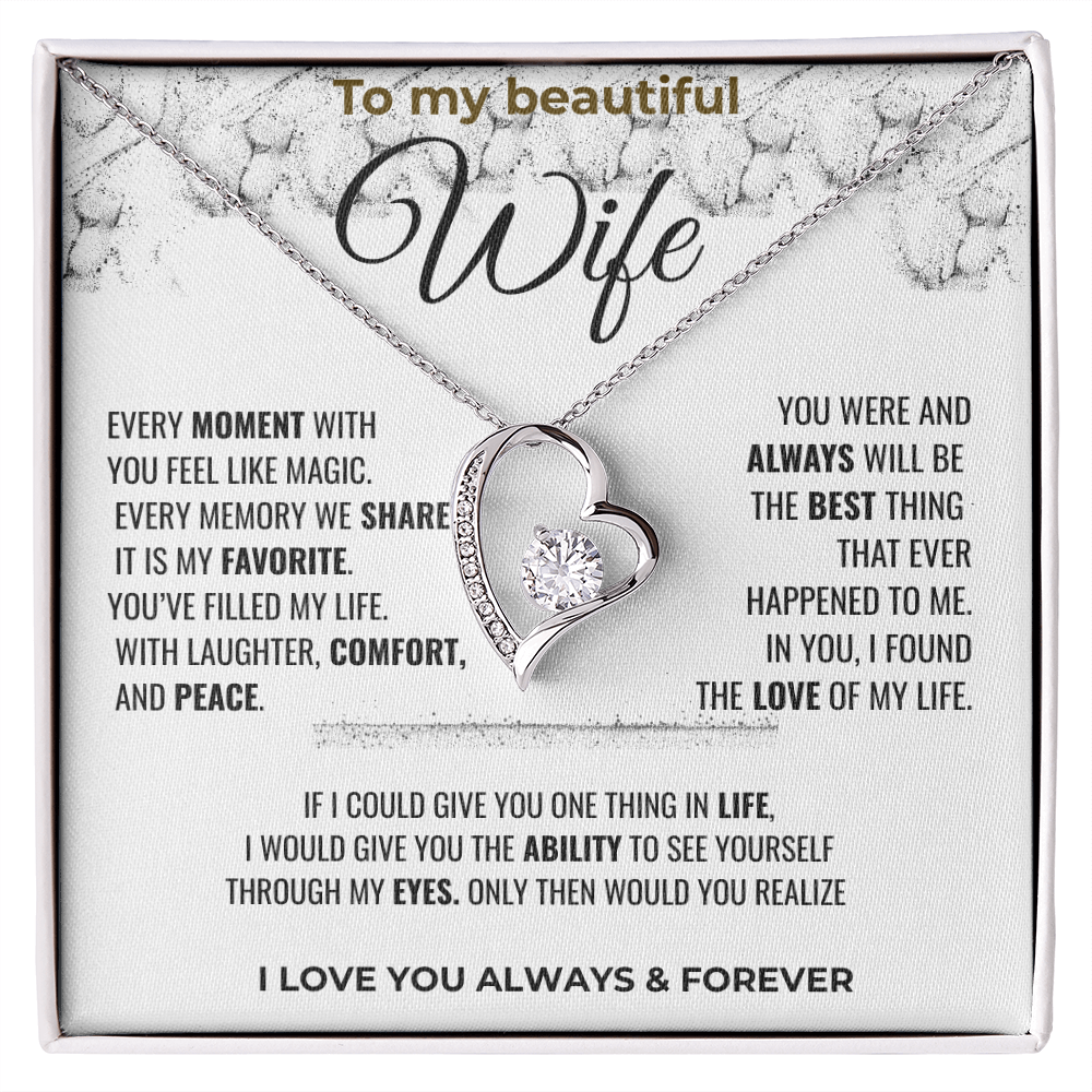 To my Beautiful Wife Gift | Wife Gift | Necklace for Wife, Gift Idea.