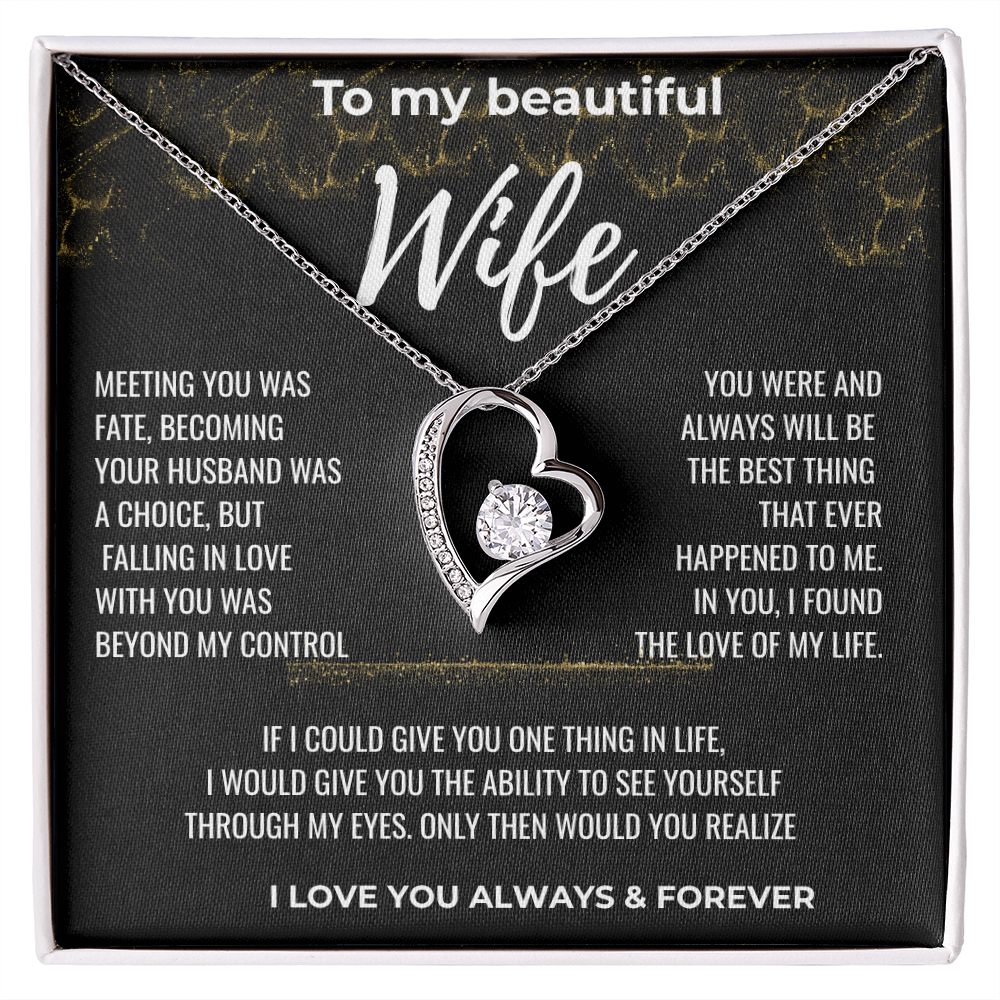 To my Beautiful Wife Gift | Wife Gift | Necklace for Wife, Gift Idea.