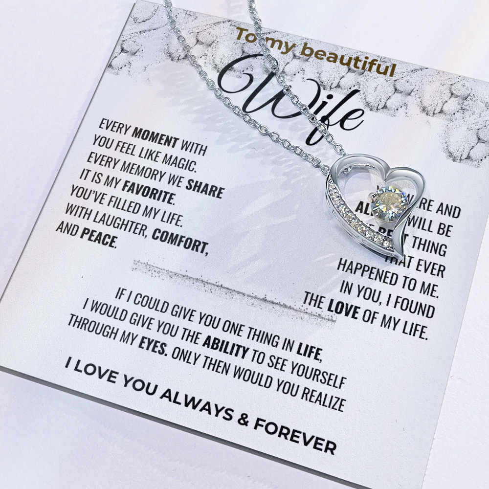 To my Beautiful Wife Gift | Wife Gift | Necklace for Wife, Gift Idea.