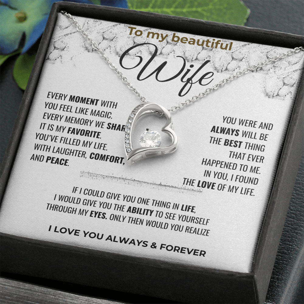 To my Beautiful Wife Gift | Wife Gift | Necklace for Wife, Gift Idea.