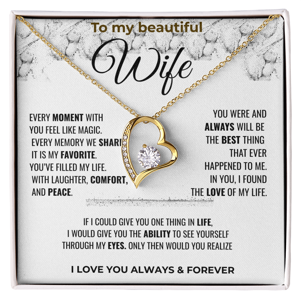To my Beautiful Wife Gift | Wife Gift | Necklace for Wife, Gift Idea.