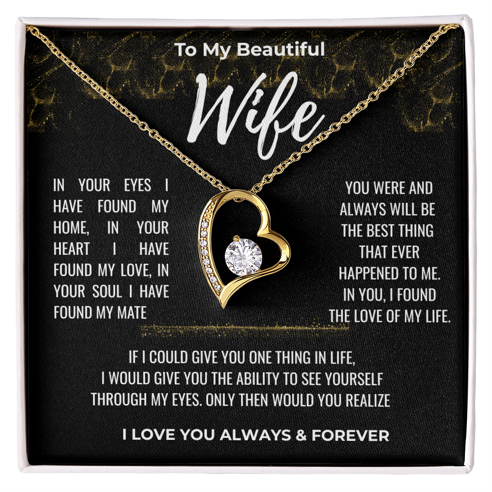 To my Beautiful Wife Gift | Wife Gift | Necklace for Wife, Gift Idea.