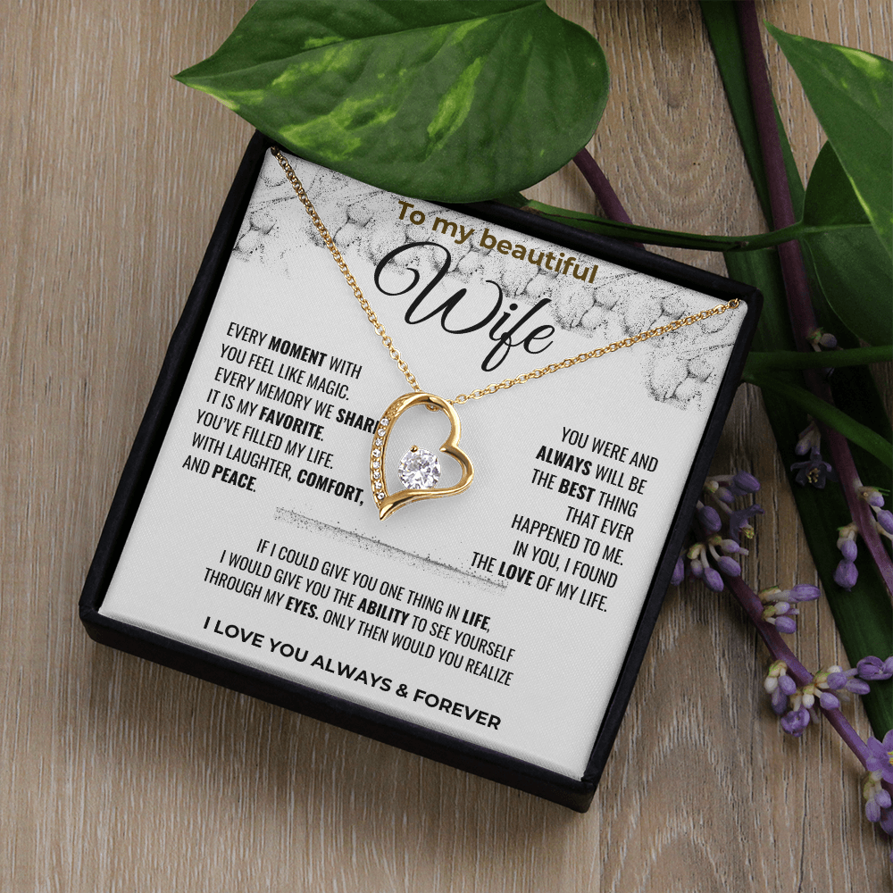 To my Beautiful Wife Gift | Wife Gift | Necklace for Wife, Gift Idea.