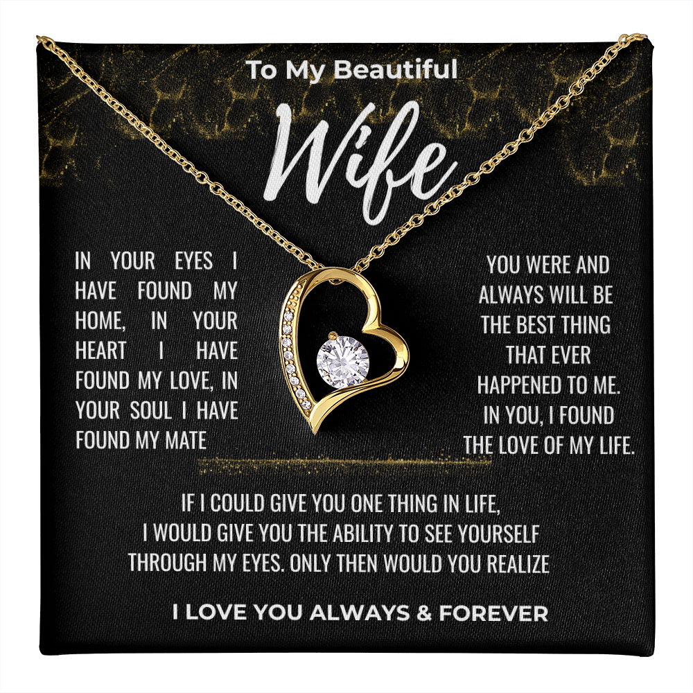To my Beautiful Wife Gift | Wife Gift | Necklace for Wife, Gift Idea.