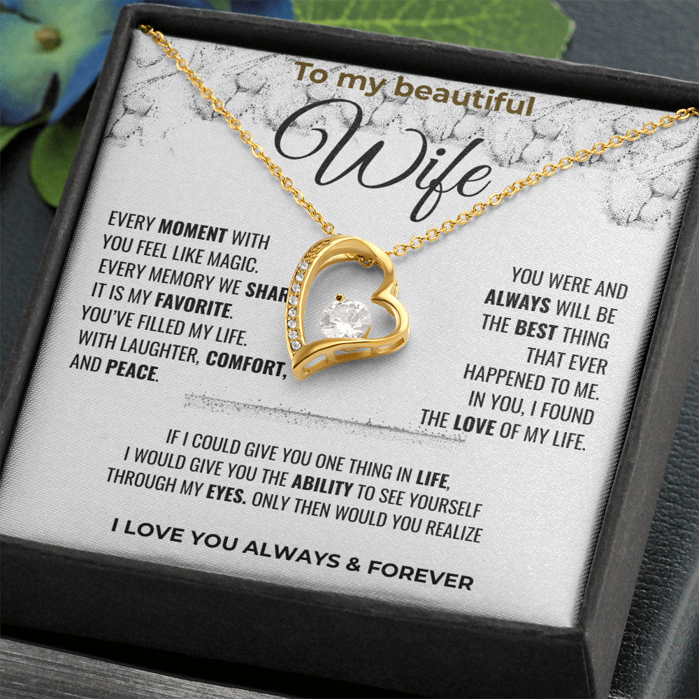 To my Beautiful Wife Gift | Wife Gift | Necklace for Wife, Gift Idea.