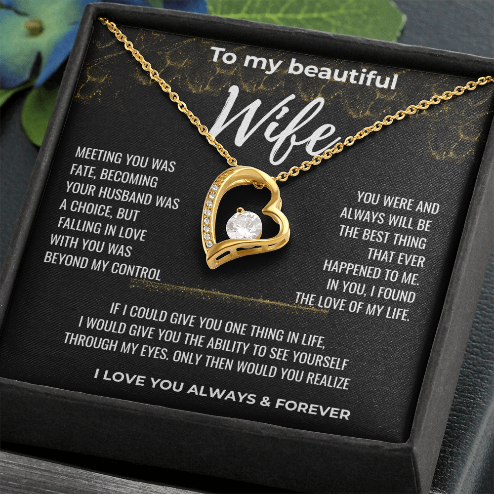 To my Beautiful Wife Gift | Wife Gift | Necklace for Wife, Gift Idea.
