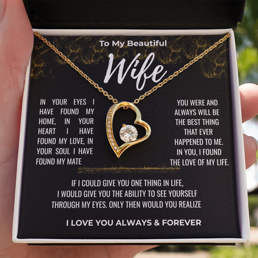 To my Beautiful Wife Gift | Wife Gift | Necklace for Wife, Gift Idea.