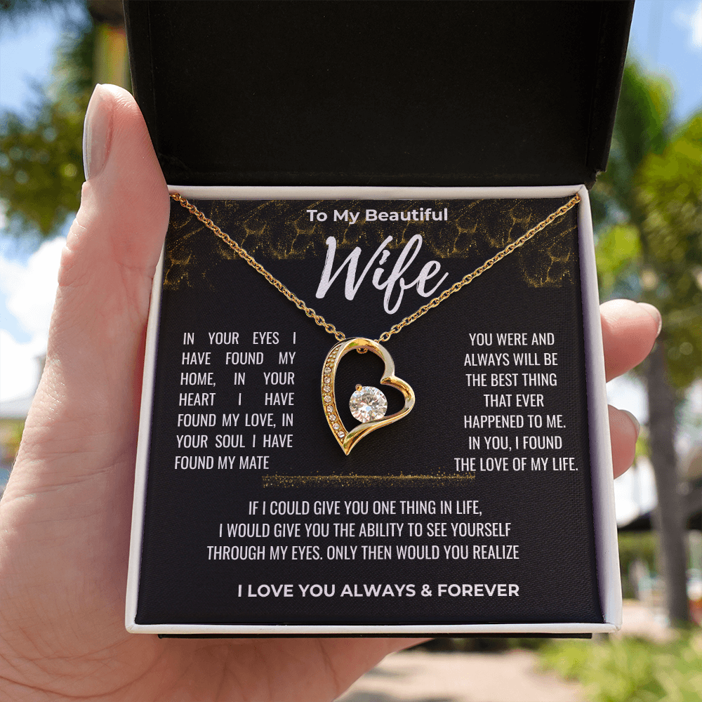 To my Beautiful Wife Gift | Wife Gift | Necklace for Wife, Gift Idea.